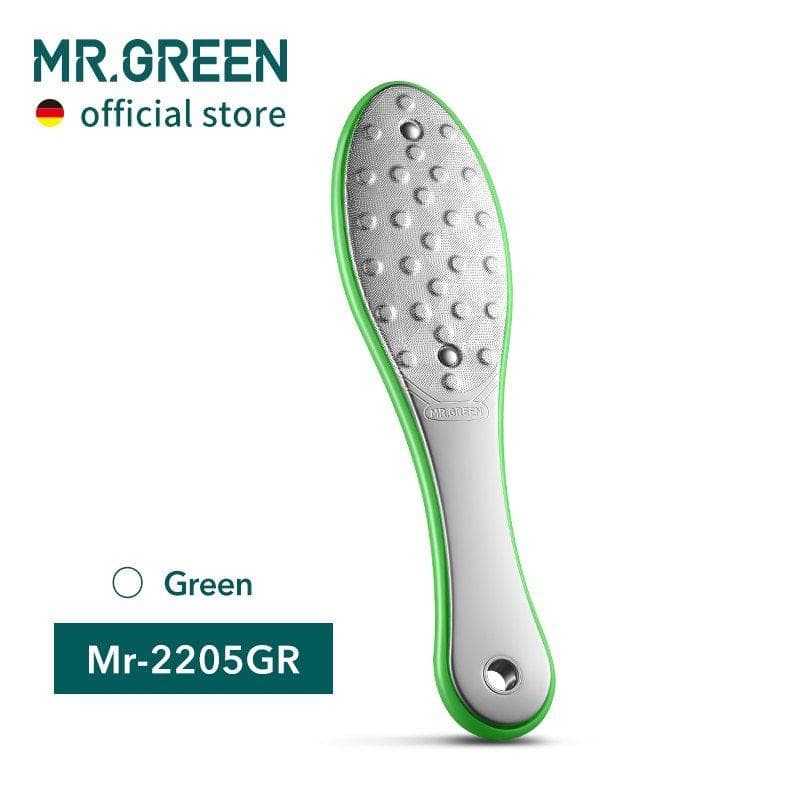 Double Sided Foot File Pedicure Foot Care Tools Dead Skin Callus Remover Stainless Steel Professional green