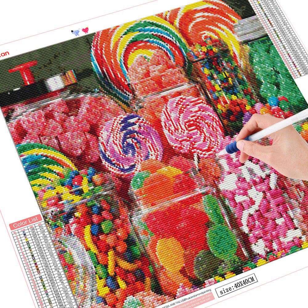 5d Diy Diamond Painting Mosaic Candy Full Square Drill Kit Diamond Embroidery 20X30CM