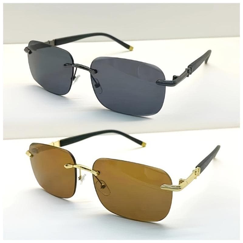 1/2pcs New Driving Sunglasses for Men Anti UV Anti Strong Light Fishing Frameless Sunglasses