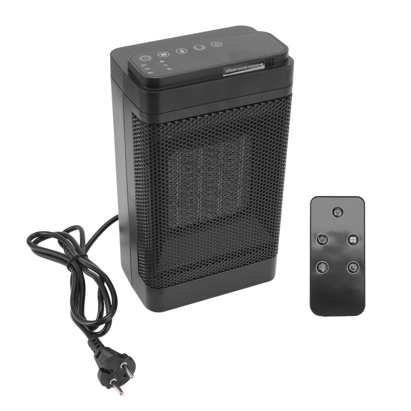 1500W PTC Space Heater Touch Screen Intelligent Electric Heater Dumping Power Off Protection