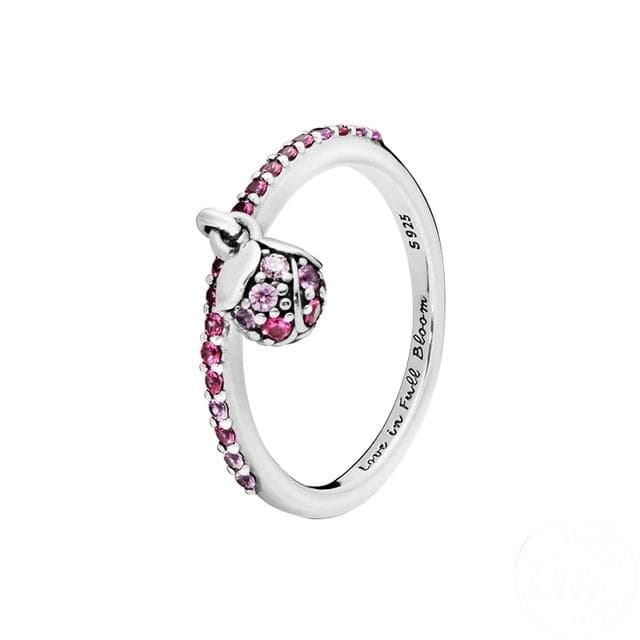 2023 New 925 Silver Ring Sparkling Zircon Love Heart CZ Ring For Women Engagement Gift Pandor Jewelry Authentic 7