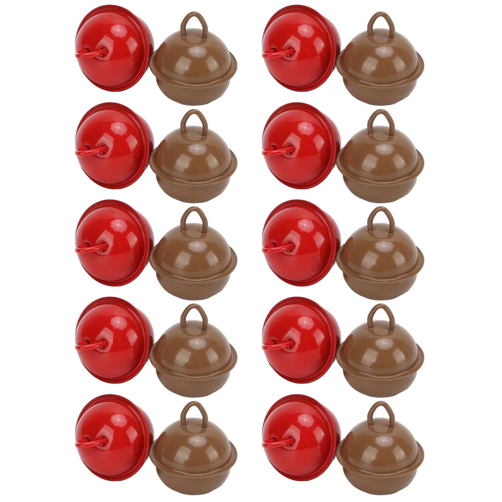 20Pcs Colored Jingle Bells 22mm Good Decoration Red Brown Small Jingle Bells for DIY Clothing Bag