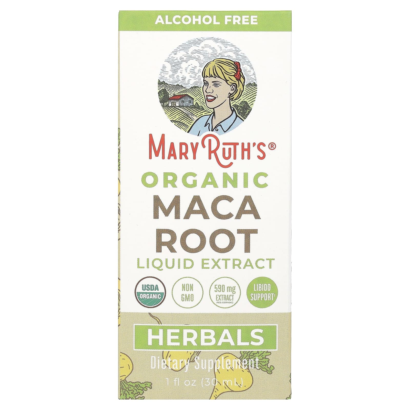 MaryRuth's, Organic Maca Root Liquid Extract, Alcohol-Free, 590 mg, 1 fl oz (30 ml)