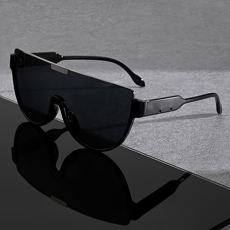Unisex Oversized Square Glasses Dark Tinted Lenses Sleek Minimalist Design Trendy Eyewear for Men Women
