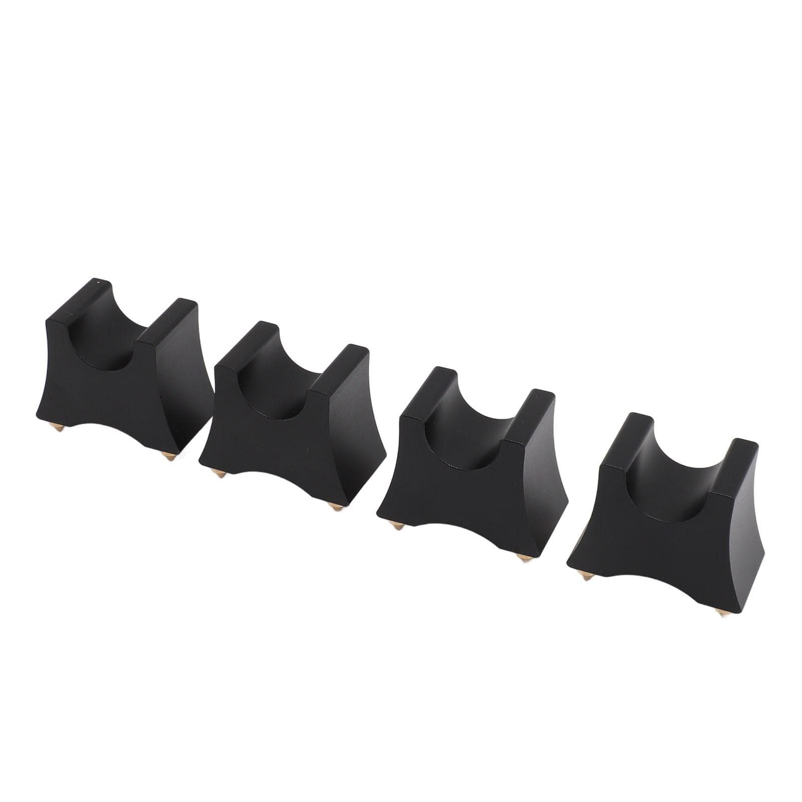 HiFi Cable Spike Stand Shock Absorbing Adjustable Aluminum Alloy HiFi Wire Tray Holder for Speaker black