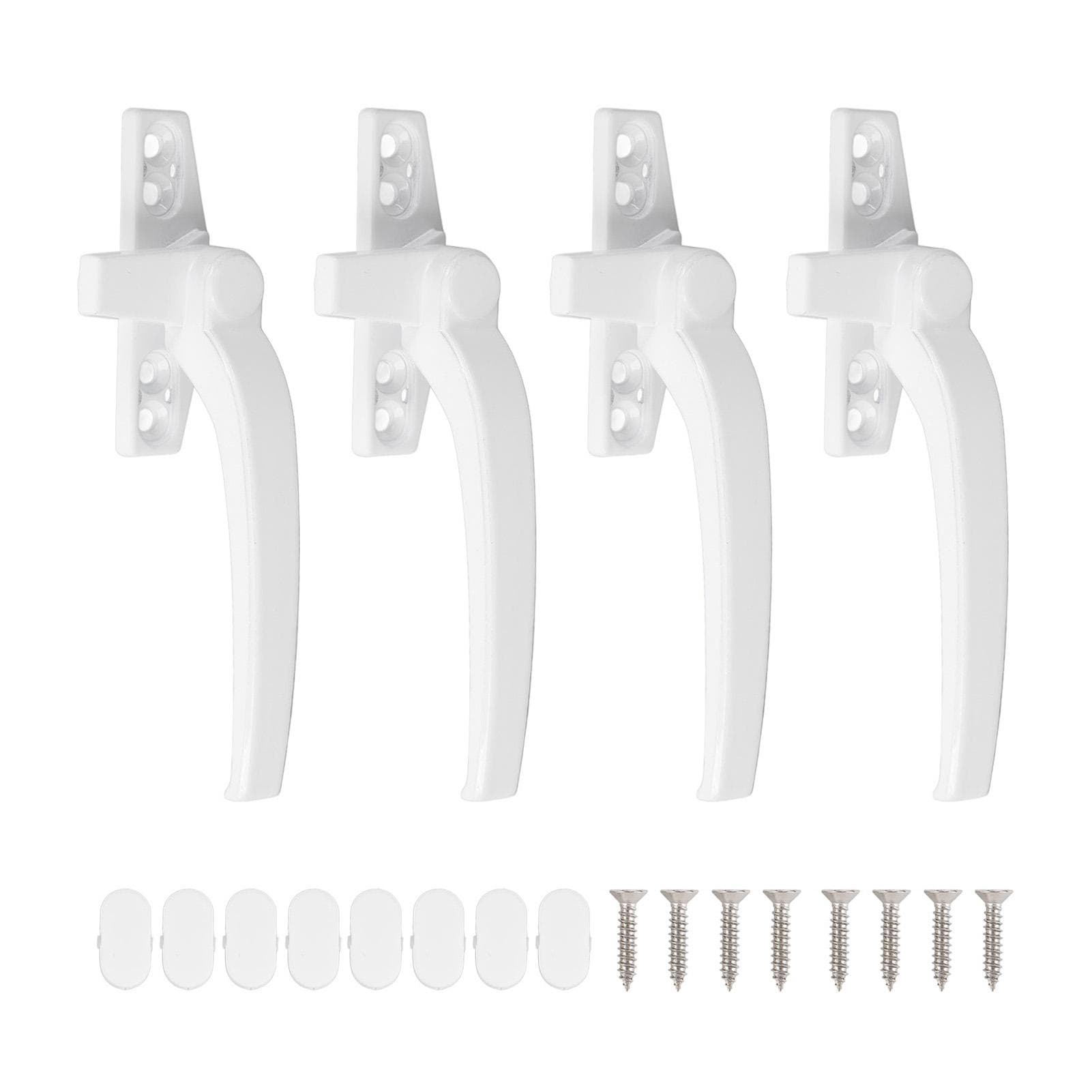 Aluminum Alloy Window Handle for Flat Open External Push Casement Security Lock Hardware Right White white