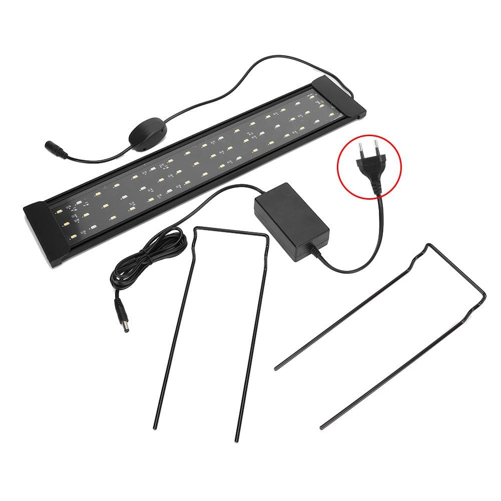Ultrathin Stretchable Fish Tank Aquarium Aluminium Alloy Blue White Light LED Lamp white