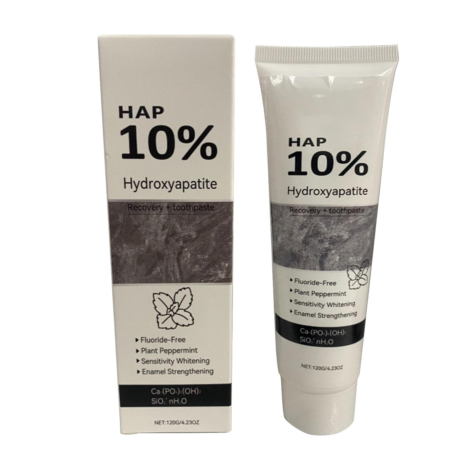 Nano Hydroxyapatite Toothpaste 10% Hydroxyapatite Appropriate For Sensitive Teeth, Whitening | Fluoride Free, Mint, For Adult, Kids Oral Care One Size