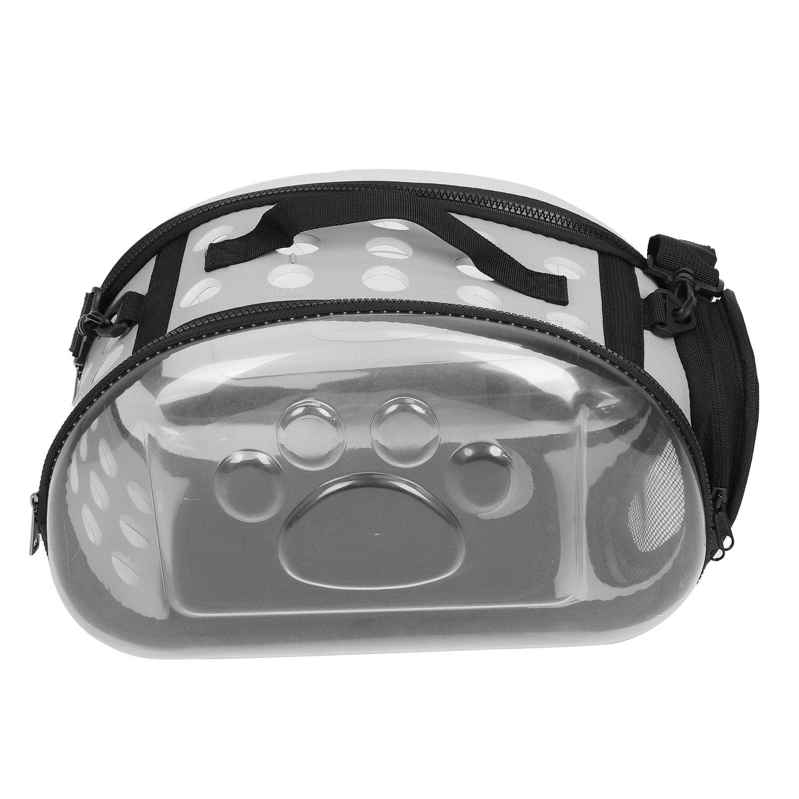 Outdoor Collapsible Pet Carrying Bag Transparent Cat Puppy Carrier Shoulder CagePink S S gray