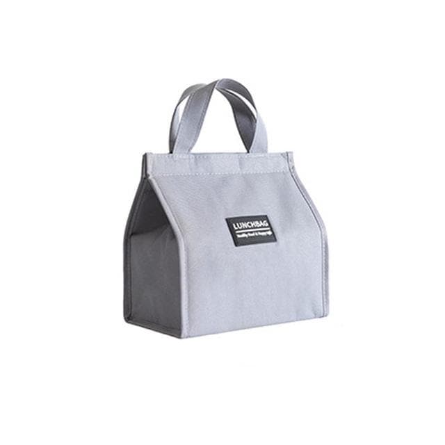 Keep Warm Thermal Insulated Lunch Bags for Men Women Oxford Cloth Bento Box Organizer Portable Lunch Bag Cooler Bag Tote Food Storage Bags Medium gray