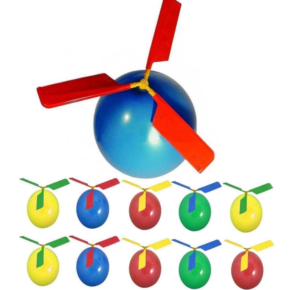 10 Pcs Balloon Helicopter Kids Games Stocking Stuffer Party Favor Flying Toys Gift for Boys Girls