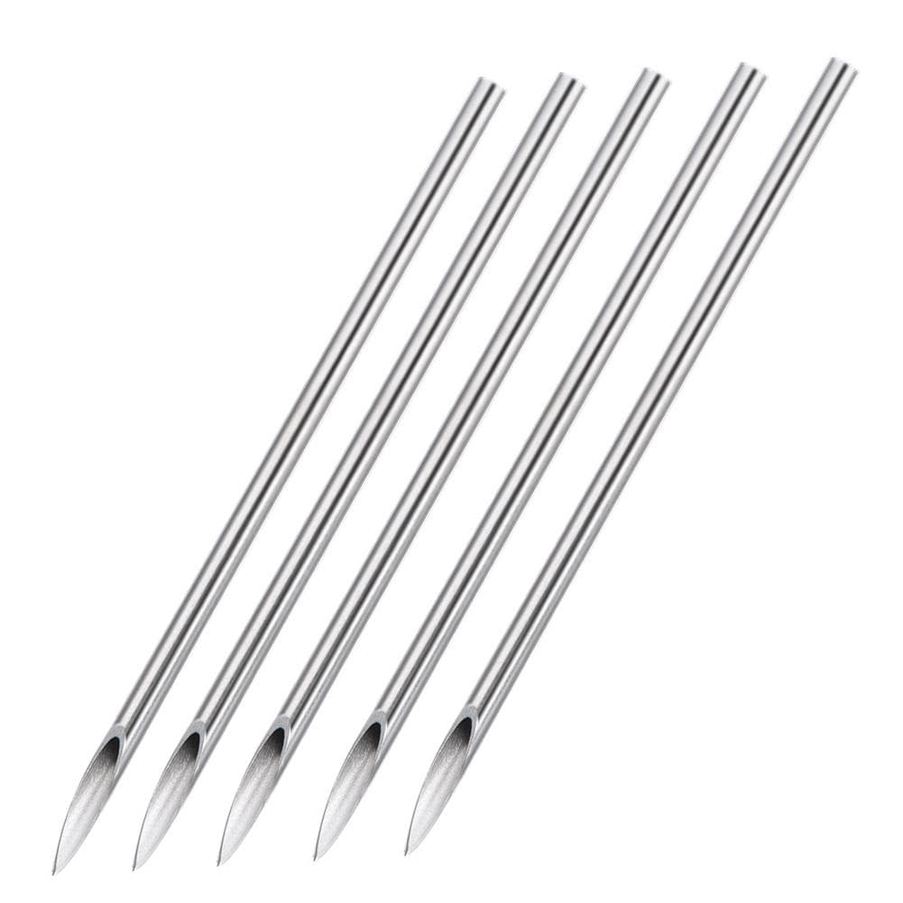 100PCS Piercing Needles Sterile Disposable Tattoo Piercing Needles for Nose Ear Lip (18G) 17G