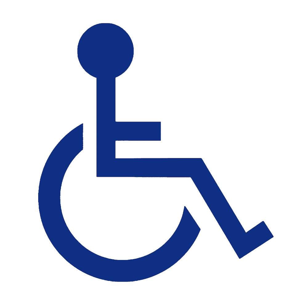 Handicap Symbol Stickers Car Decals Disability Sign For Cars PET Self Adhesive 11.2cm by 10cm blue