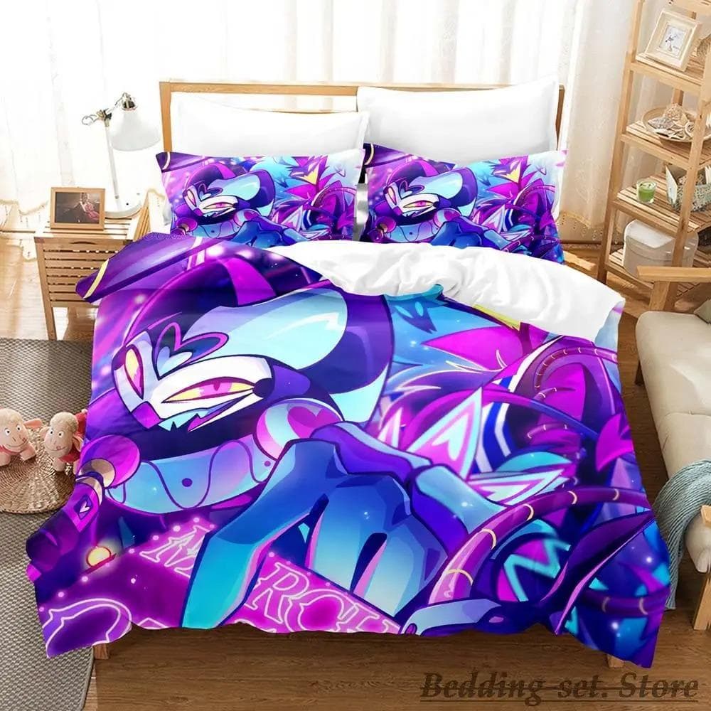 Fizzarolli Boss Bedding Set Single Twin Full Queen King Size Bed Set Adult Kid Bedroom Duvetcover Sets Anime Game Bed EU SuperKing 260x220