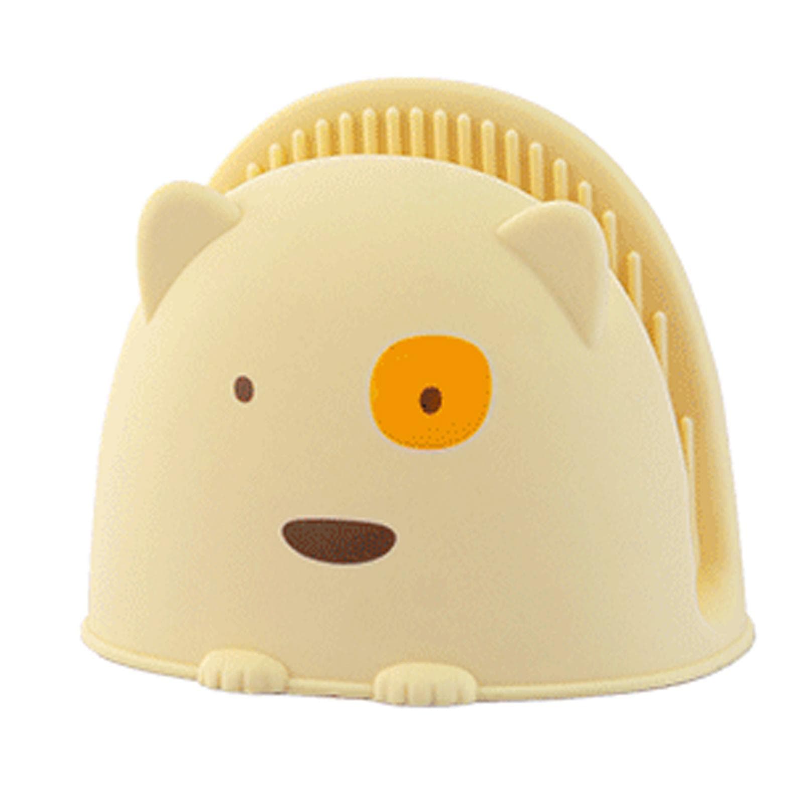 Silicone Oven Mitts Cute Cartoon Heat Resistant Pinch Grip Mini Oven Gloves for Kitchen Cooking yellow