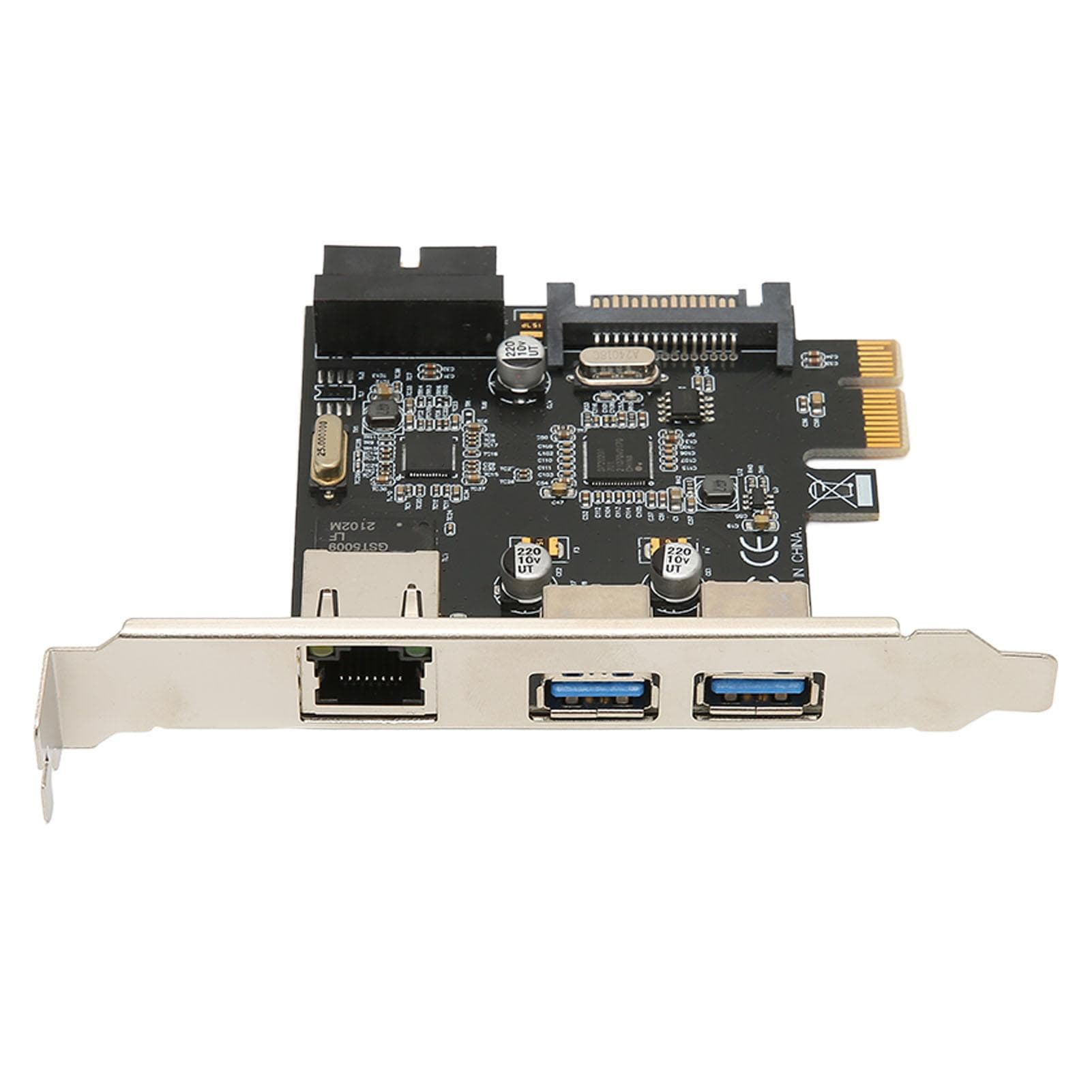 PCIe to USB3.0 Expansion Card USB3.0 SATA 15pin Power High Speed PCIe to RJ45 Expansion Card for