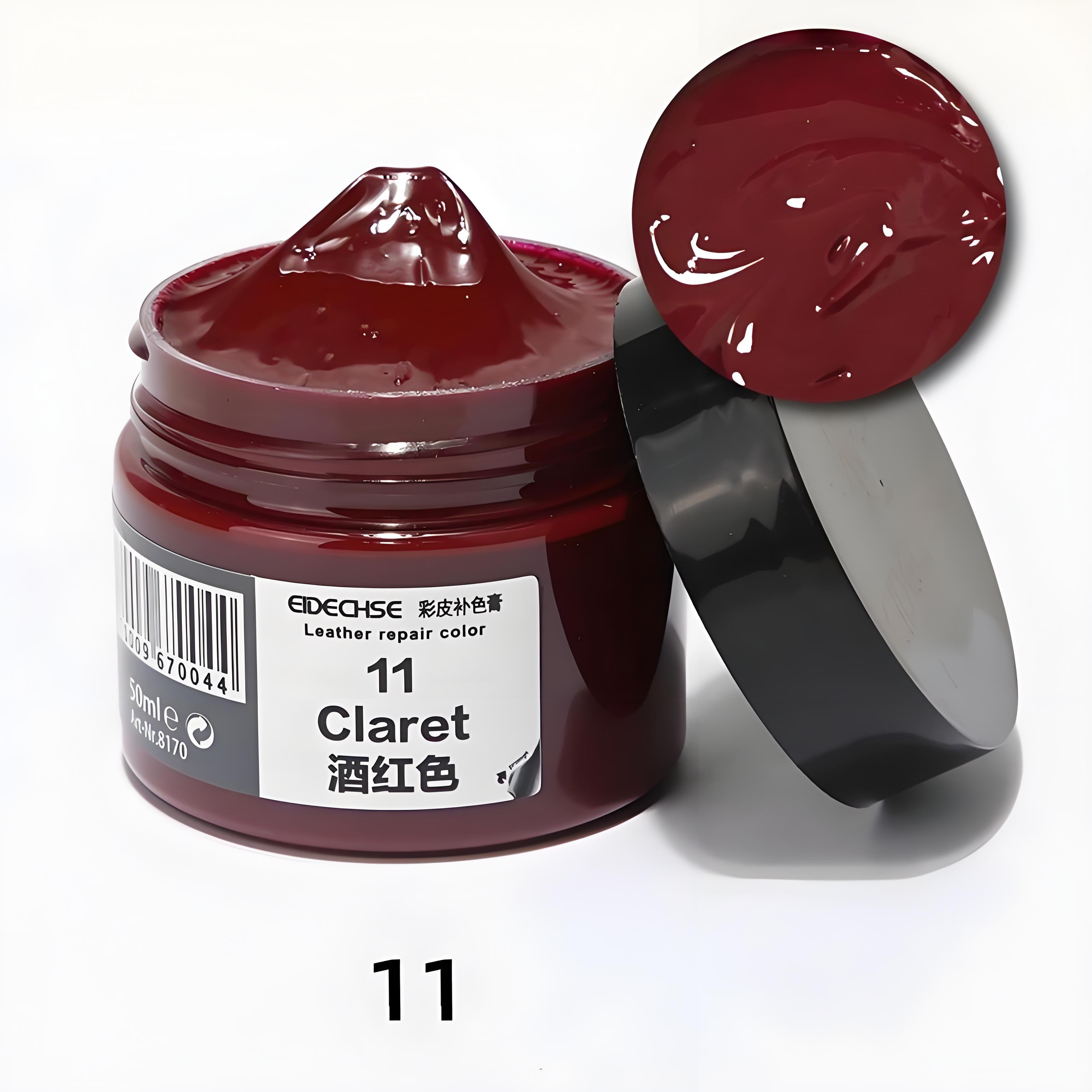50ml Leather Repair Cream Filler Compound Leather Restoration For Shoe CarSeat Sofa Coats Holes Scratch Crack Restore Repair Color wine red