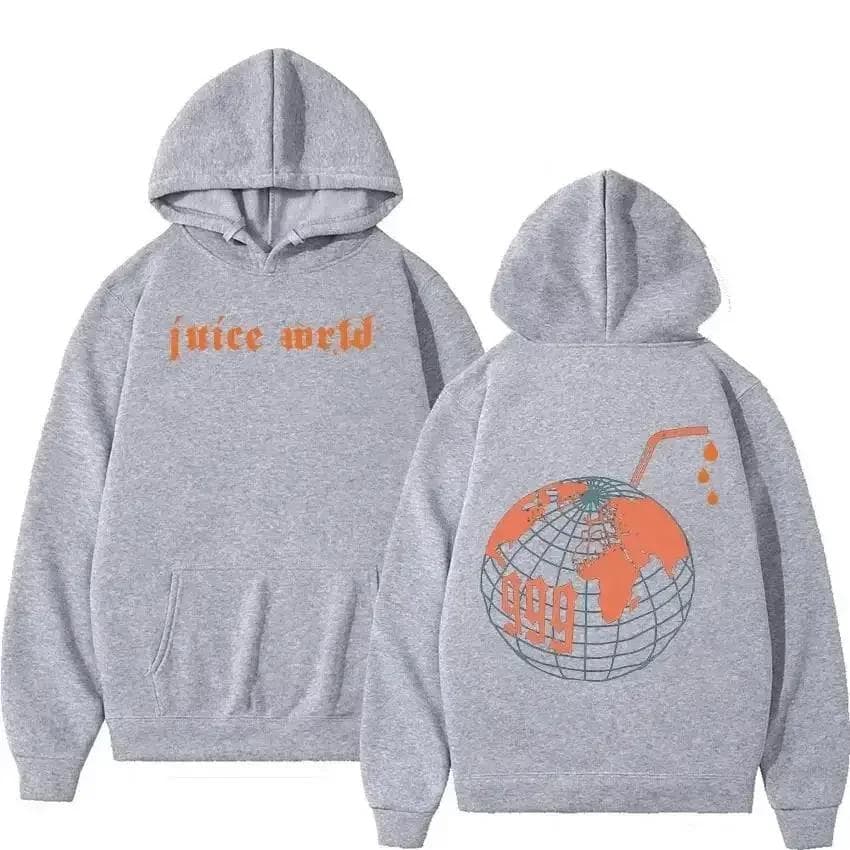 Male and female rapper Juice Wrld hooded sweatshirt city fashion sweatshirt popular hip-hop sweatshirt XL
