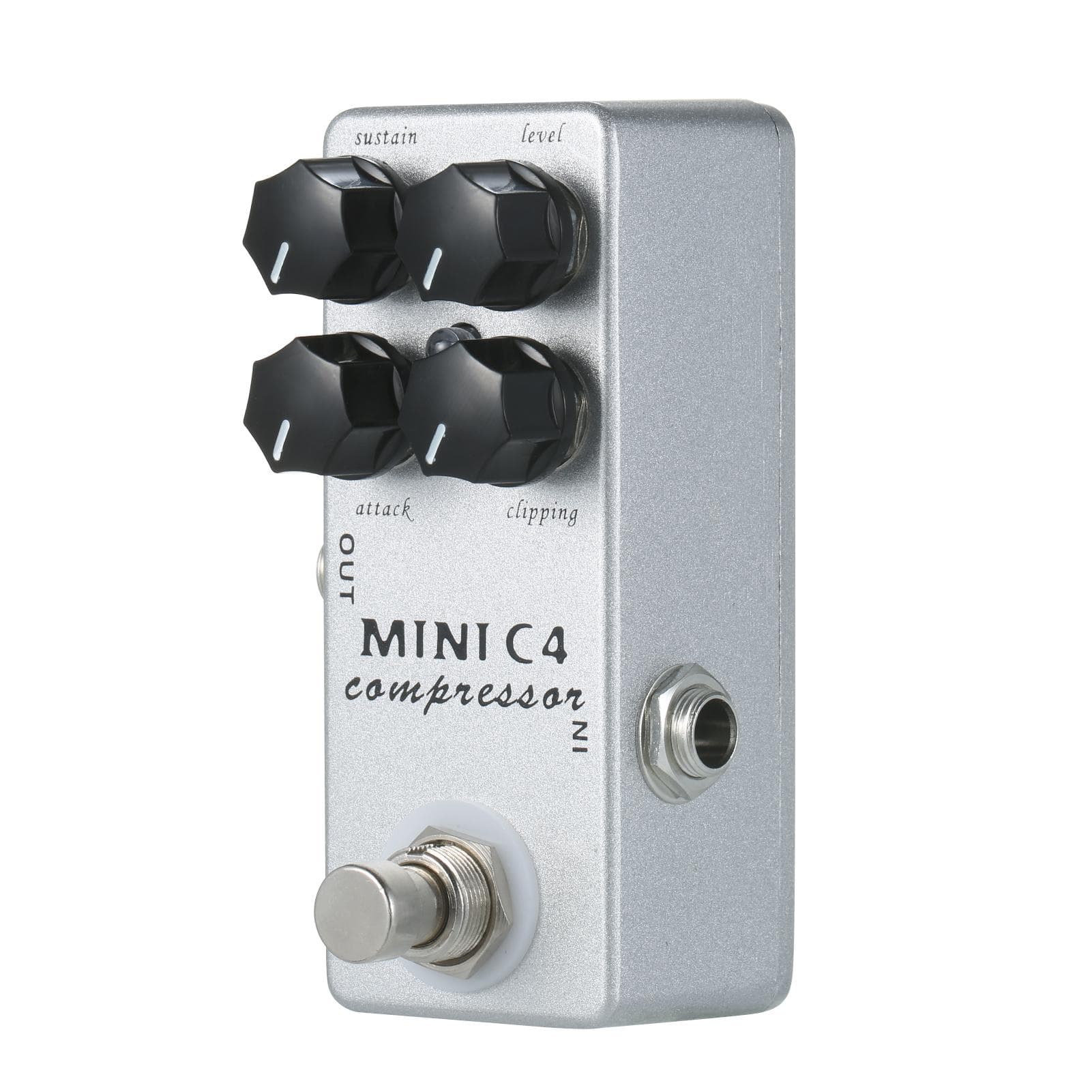 MOSKY MINI C4 Compressor Guitar Effect Pedal True Bypass silver