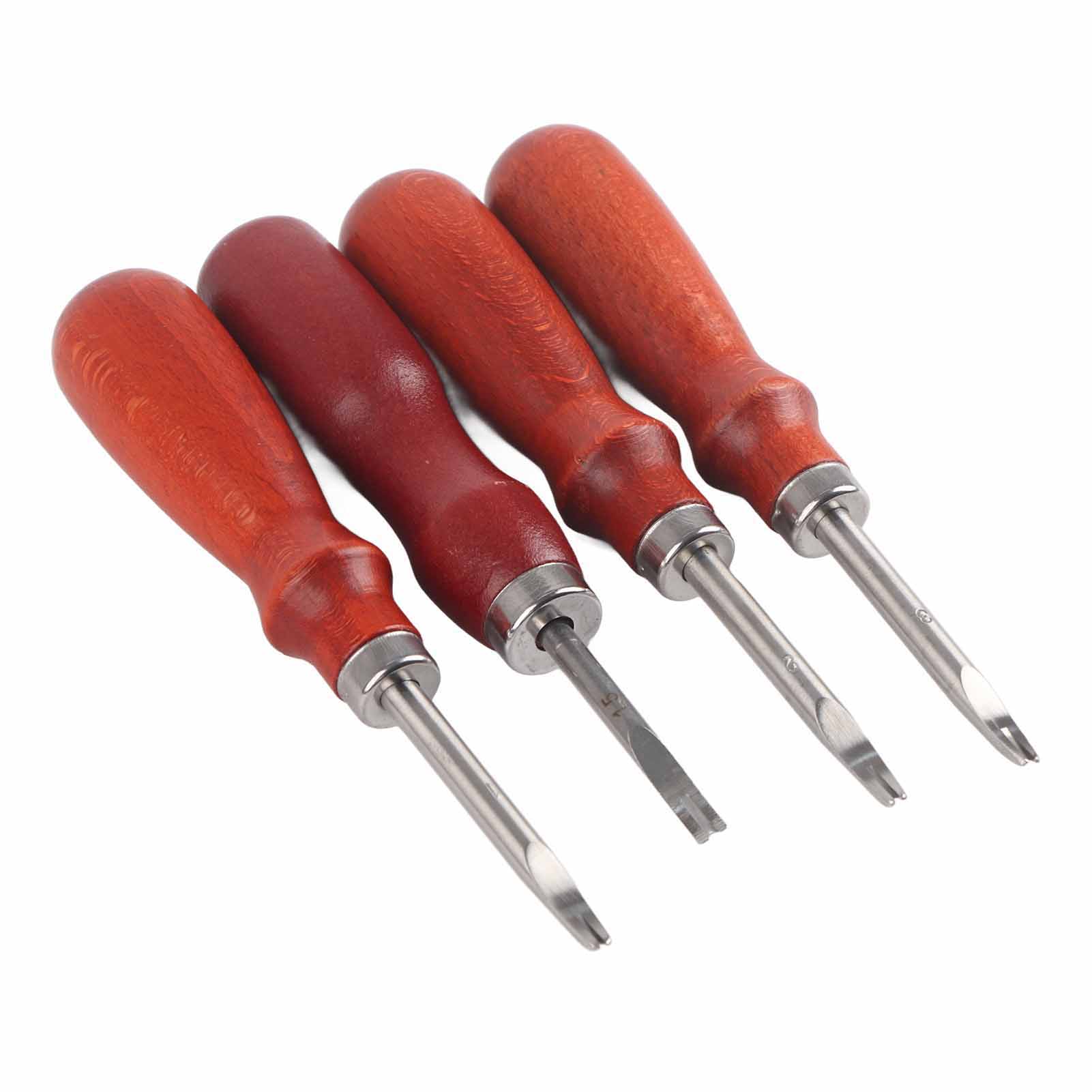 4 Pcs Leather Edger Leather Edge Chamfering Knife Sharpener Hand Made DIY Leather Tool Leather Edge