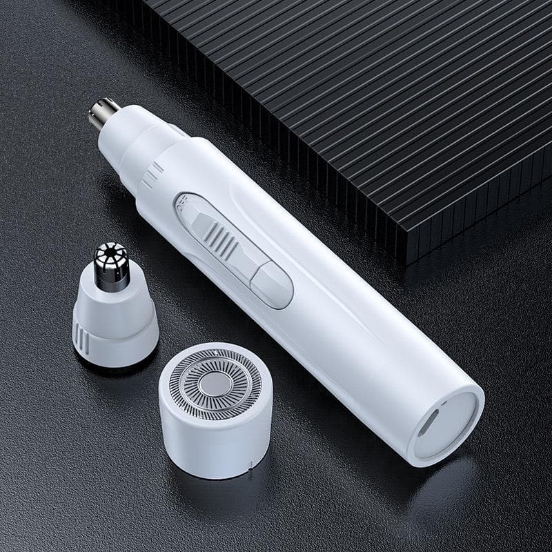 Men's Ear And Nose Trimmer Rechargeable USB Electric Nose Hair Trimmer Suitable For Women - Painless Eyebrow And Facial Hair Removal Nose Trimmer white