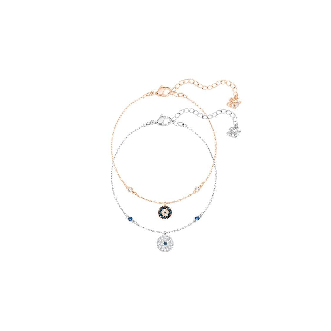 Swarovski Crystal Wishes Evil Eye Mixed Metal Finish Bracelet Women bracelet 5528199 Box (Random Color)