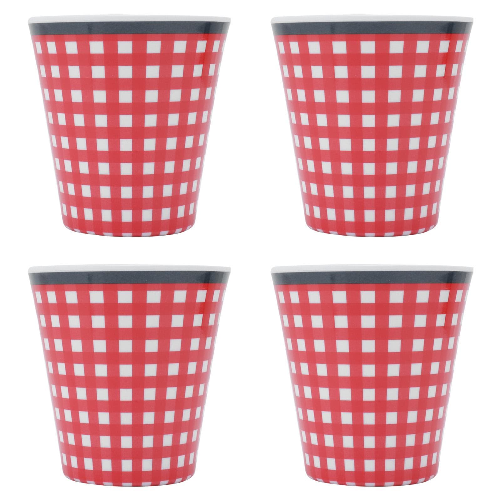 4Pcs/Set Imitation Porcelain Beverage Mug Originality Melamine Cup for Student School Home