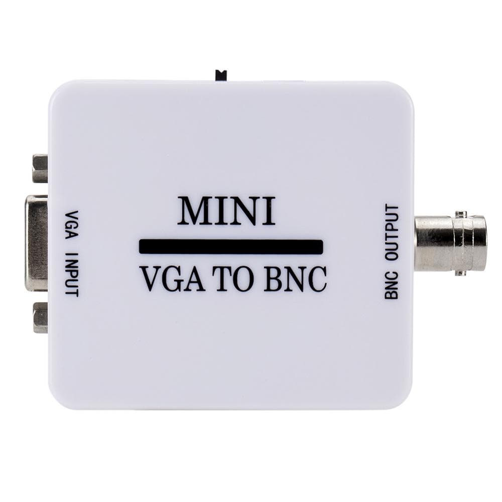 Mini VGA to BNC Video Converter Box VGA to BNC Adapter Convertor Digital Switcher Box for HDTV white