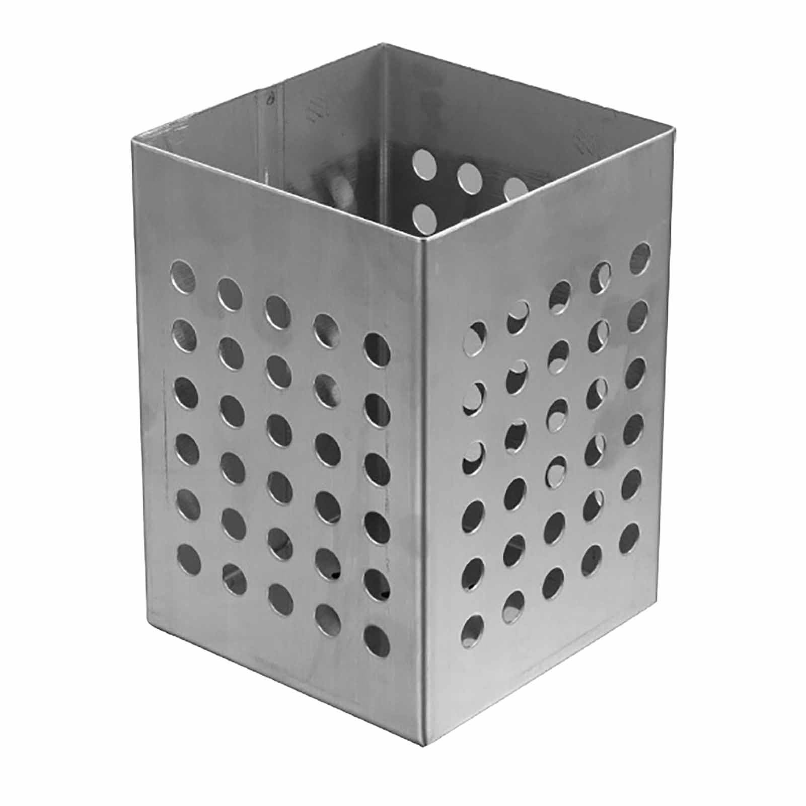 Kitchen Utensil Holder Stainless Steel Square Cutlery Drainer Countertop Utensil Storage Organizer