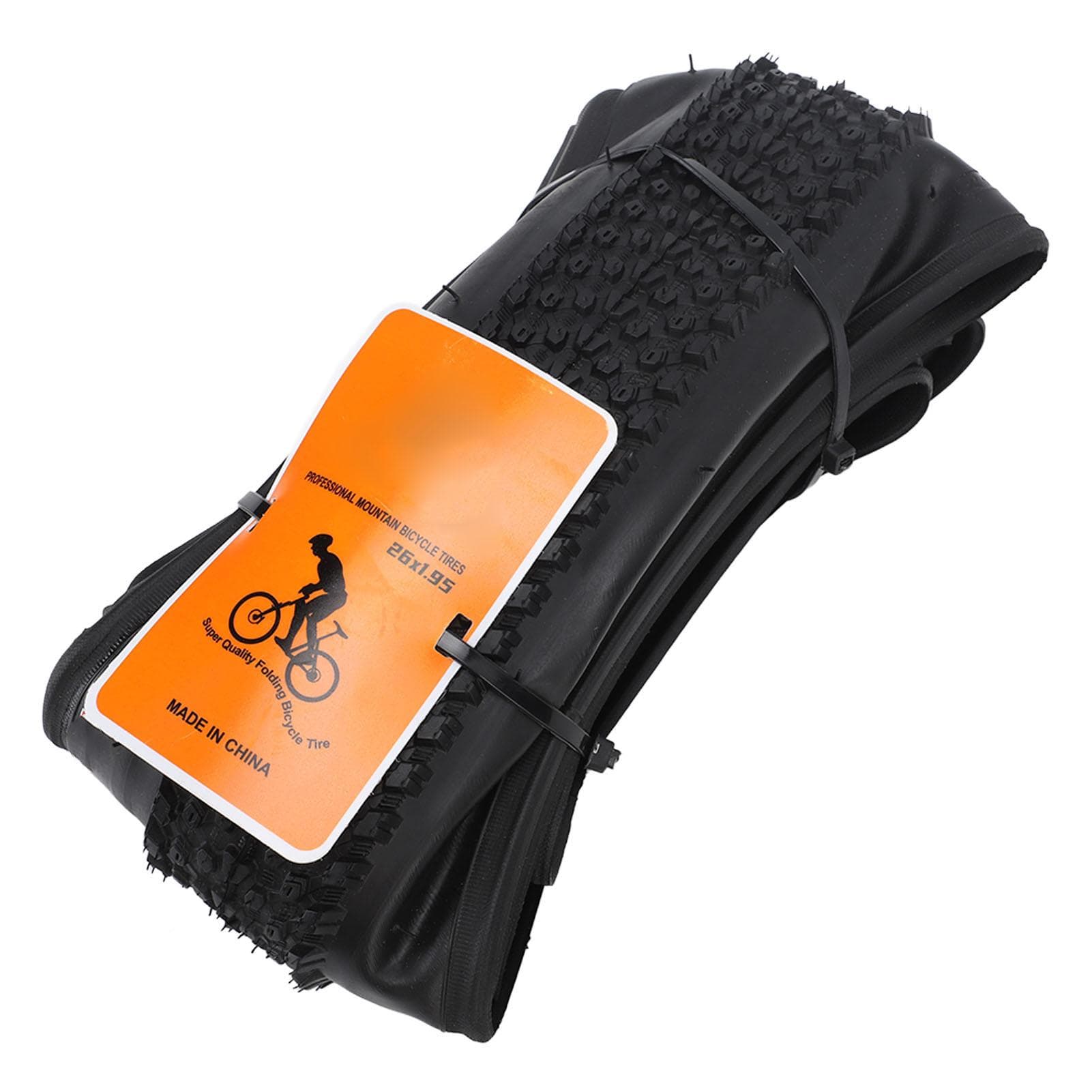 26x1.95 Mountain Bike Outer Tire Rubber Patterned Surface Folding Replacement Bike Tire for Bicycle