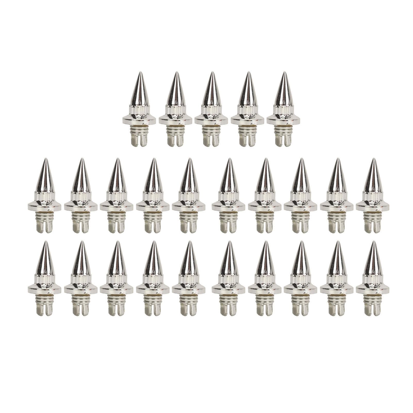 25Pcs Wheel Rim Rivet Nut Stylish Look Easy Installation Spike Wheel Rim Lip Rivet Nut for Wheels silver