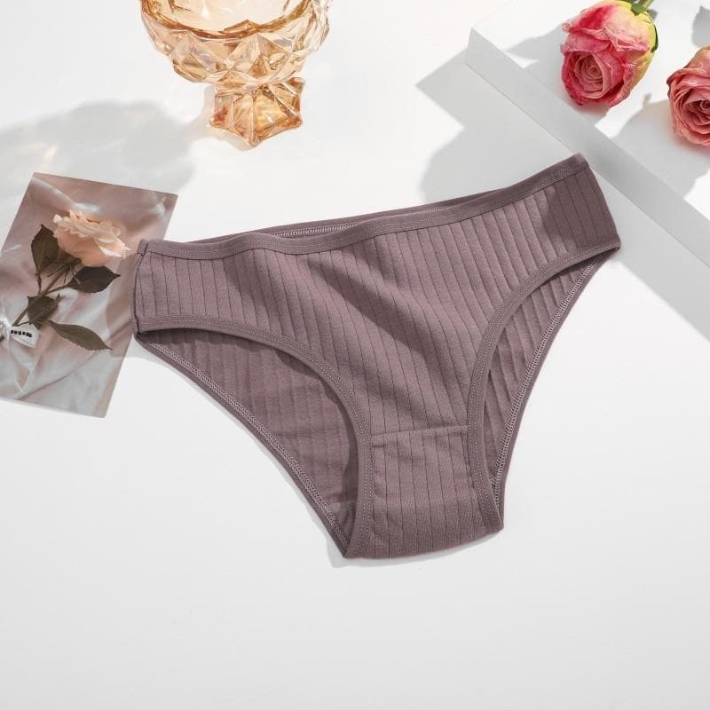 FINETOO Pure Cotton Panties for Women Plus Size Comfort Sexy Briefs Solid Color Panty Female Underpants XS-6XL XL khaki
