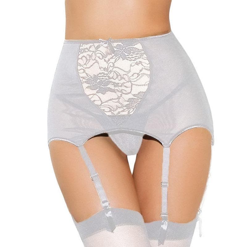 Belt Lace Garter Suspender Attractive Stocking Sexy underwear High Waist Sexy Lingerie 2XL white