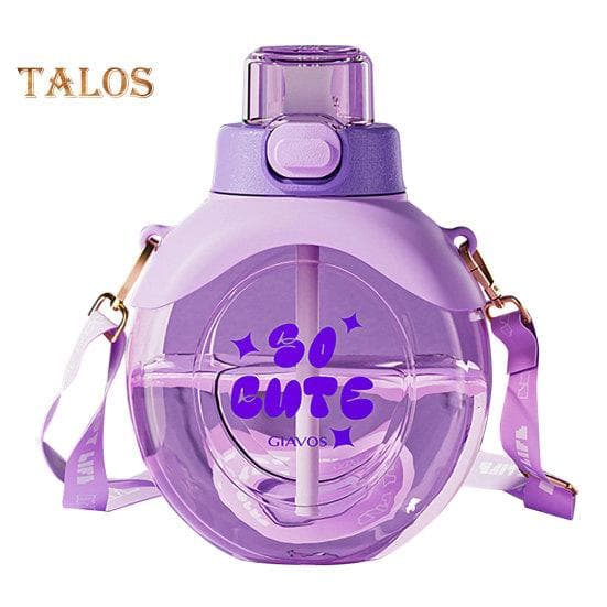 Student Kettle Leak-proof Drinks Detachable Lovely School Students Drinking Cup Outdoor Water Jug Birthday Gift 500ML purple