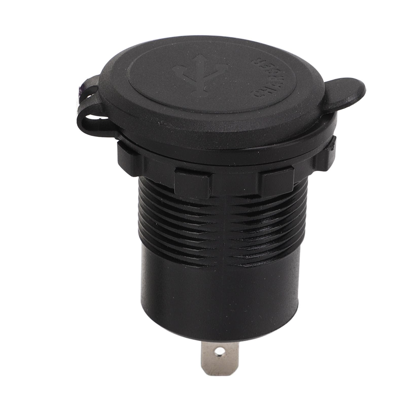 USB Car Charger Dual USB Port QC3.0 Fast Charging Blue Light with Switch Key 12?24V Universal for