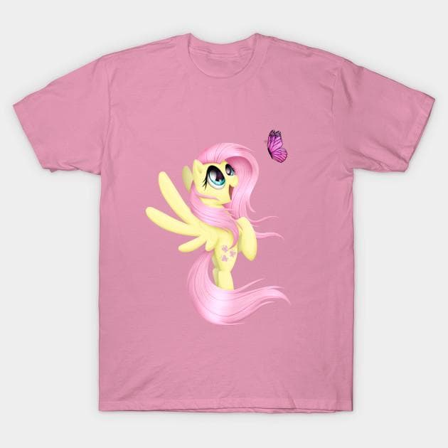 T Shirt Women Fluttershy Harajuku Print Kawaii Tshirt Summer Short Sleeve Female T-Shirt Top Tee L