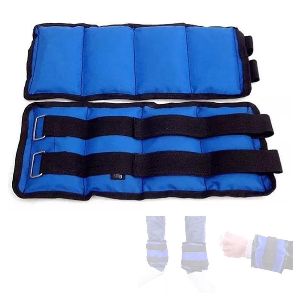 5KG/Pair Ankle Weights for Men Women Leg Arm Wrist Weights Weighted Sandbags with Adjustable Strap blue