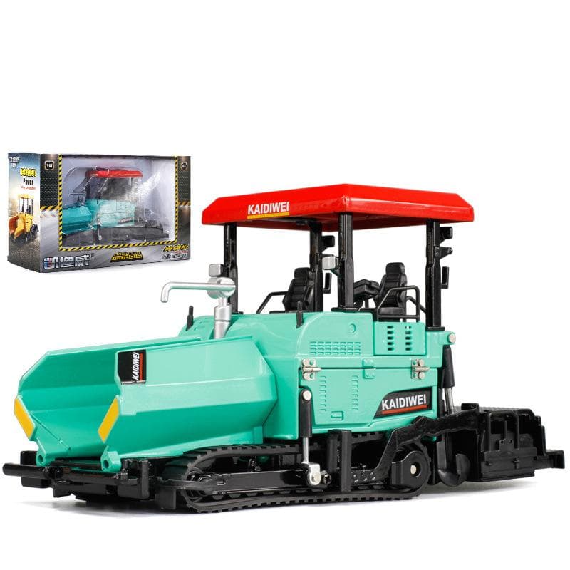 1/40 Scale Alloy Diecasting Paver Paving Asphalt Road Construction Vehicle Toys Engineering Vehicle Model Decoration Children's Toys 1/40-Size:19*10.5*7.5cm blue