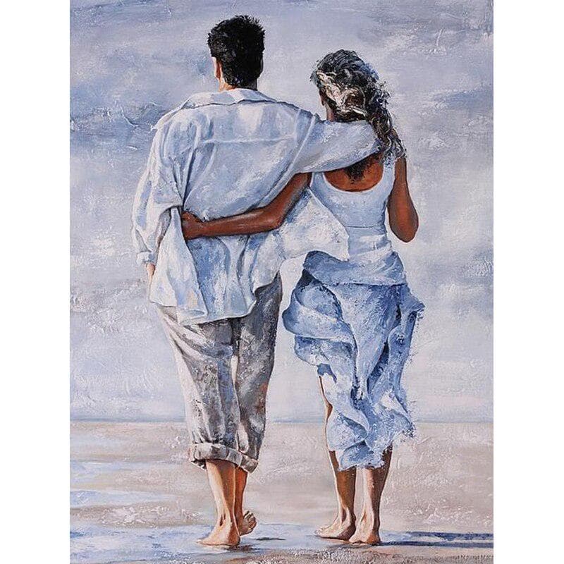 Diamond Embroidery Two Lovers Full 5d Diy Diamond Painting Cross Stitch Resin Round Diamond 20X30CM