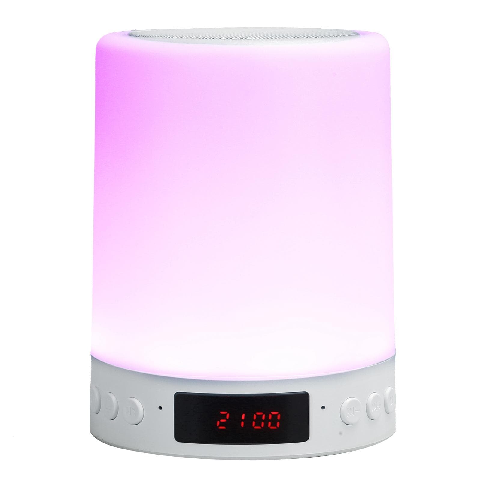 Bluetooth Speaker Alarm Clock Colorful Night Light Touch Control LED Desk Table Lamp