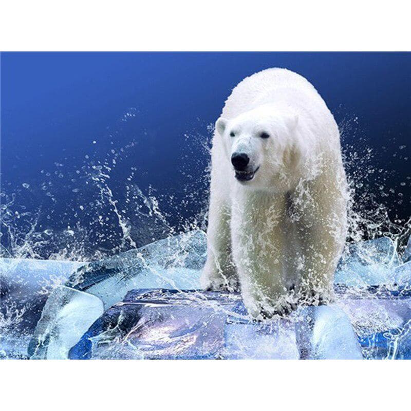 5D Diamond Painting Polar Bear Cross Stitch Diamond Embroidery 20X30CM