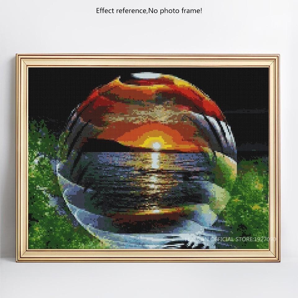 Diamond Painting Full Round Scenic Diamond Embroidery Sale Mosaic Cross Stitch 20X30CM