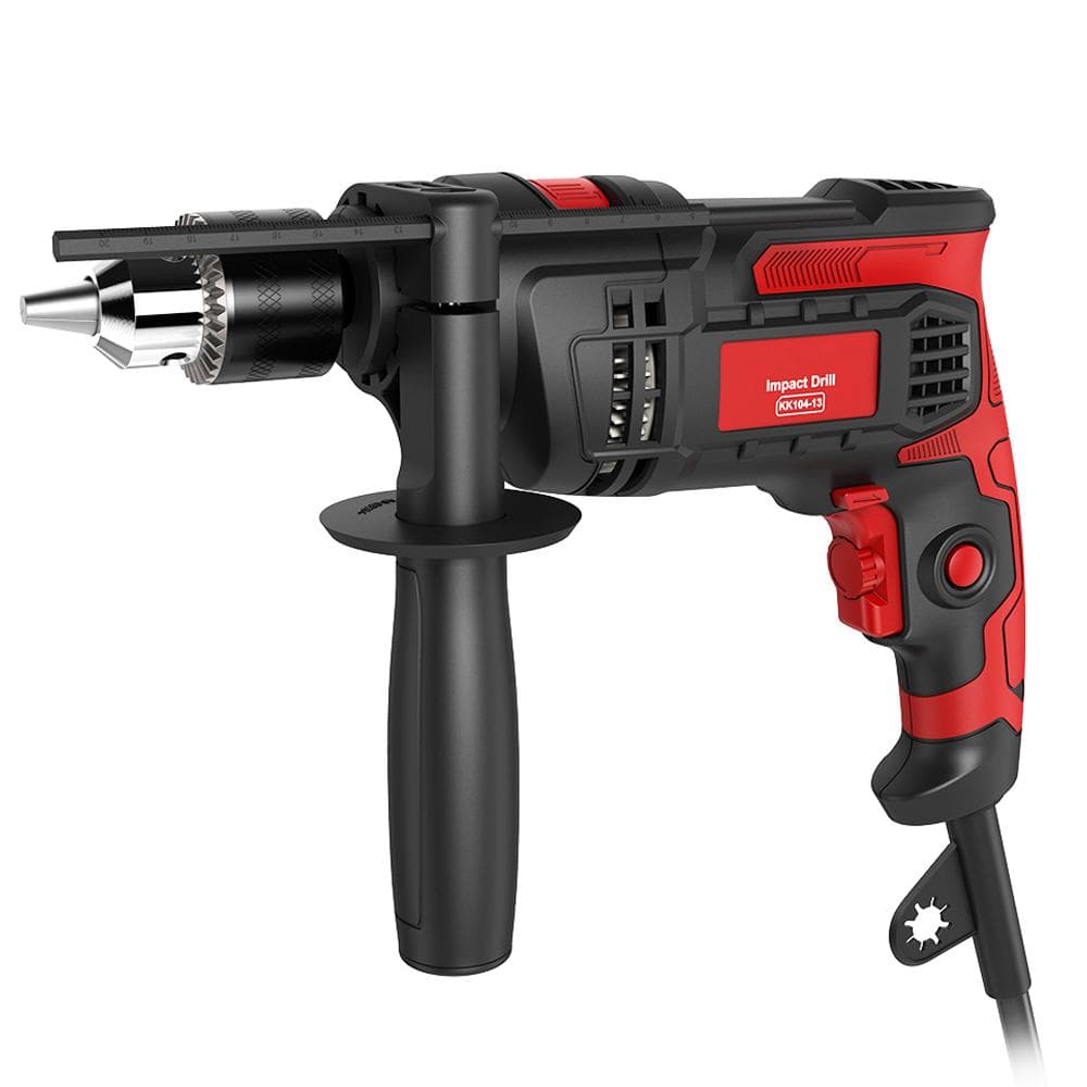 Hammer Drill Impact Drill 850W 3000 RPM Hand Electric Drill with 360 degrees Rotating Handle Hammer and US Plug