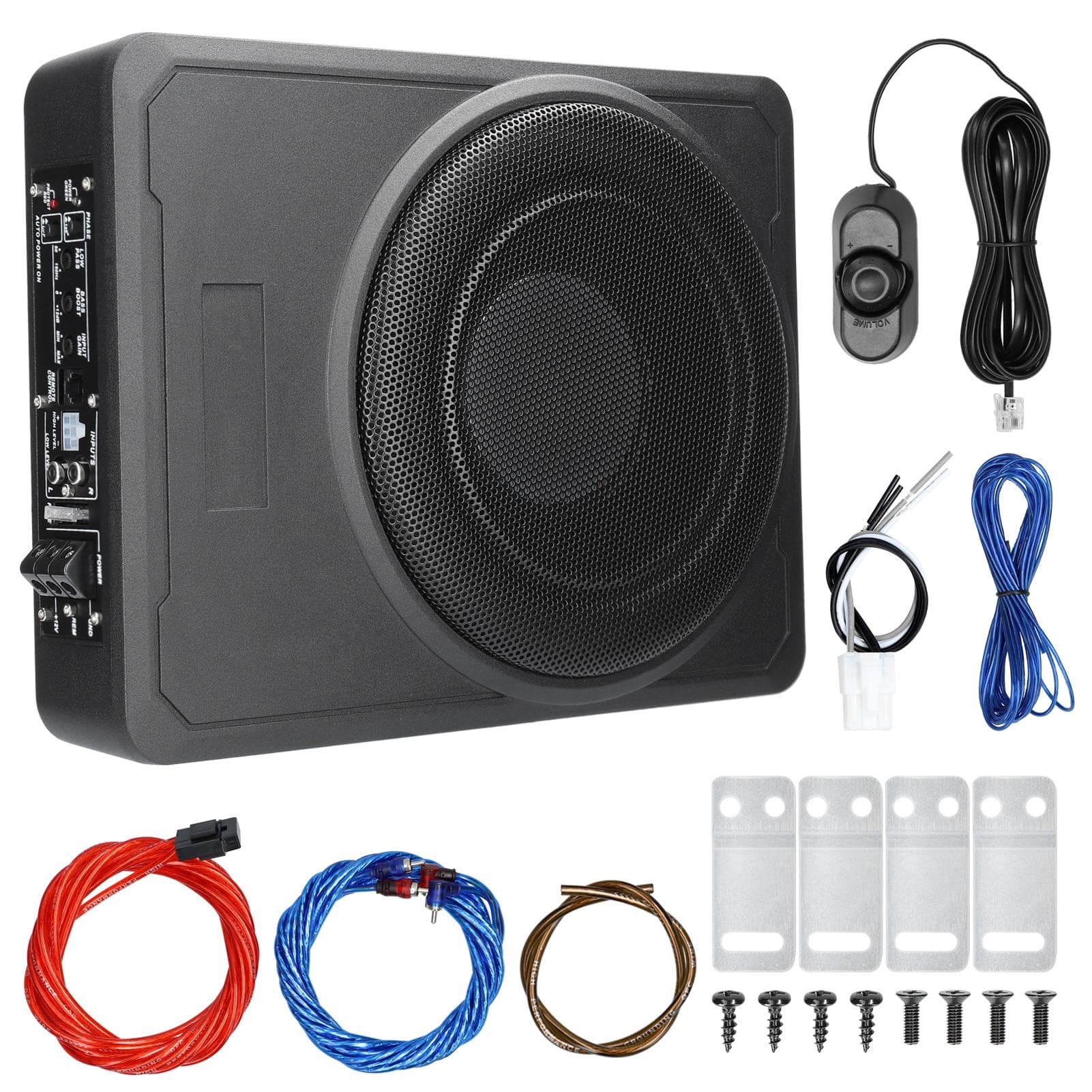 10 Inch 600W Car Subwoofer High Power Pure Bass Under-Seat Power Amplifiers Speaker 12 V for Car
