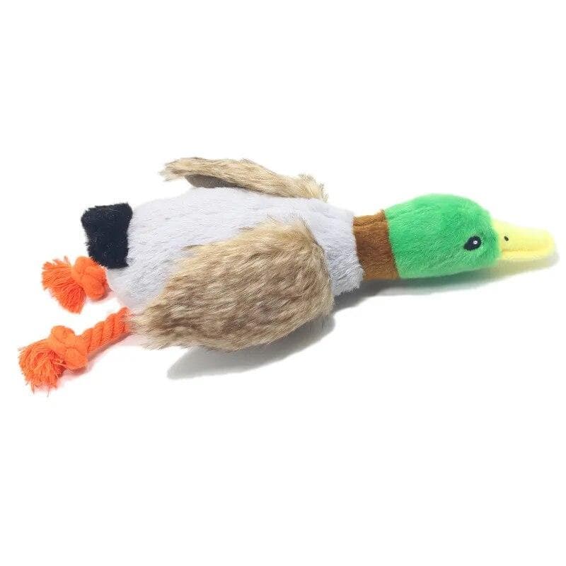 Cute Plush Duck Sound Toy Stuffed Squeaky Animal Squeak Dog Toy Dog Chew Rope Toys Pet Dog Accessories Rope