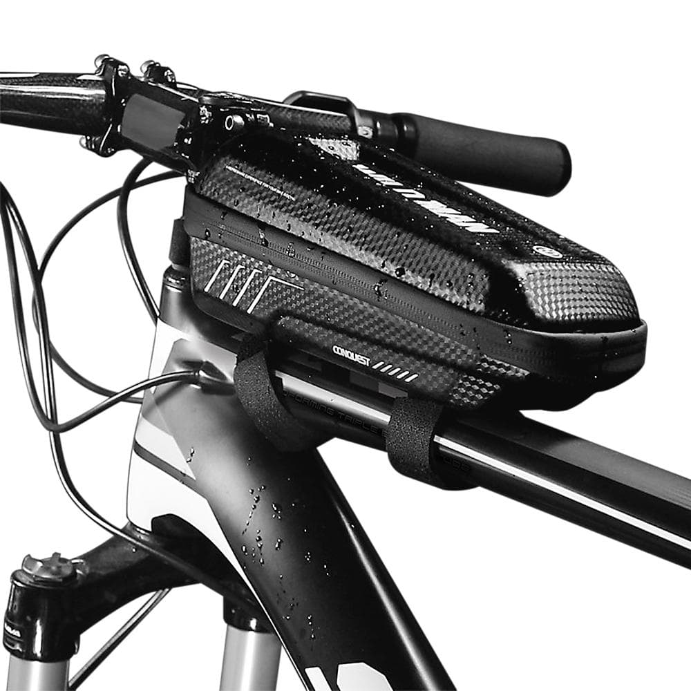 Bike Frame Bag Rainproof Bike Top Tube Bag Bicycle Bag Cycling Frame Pack black
