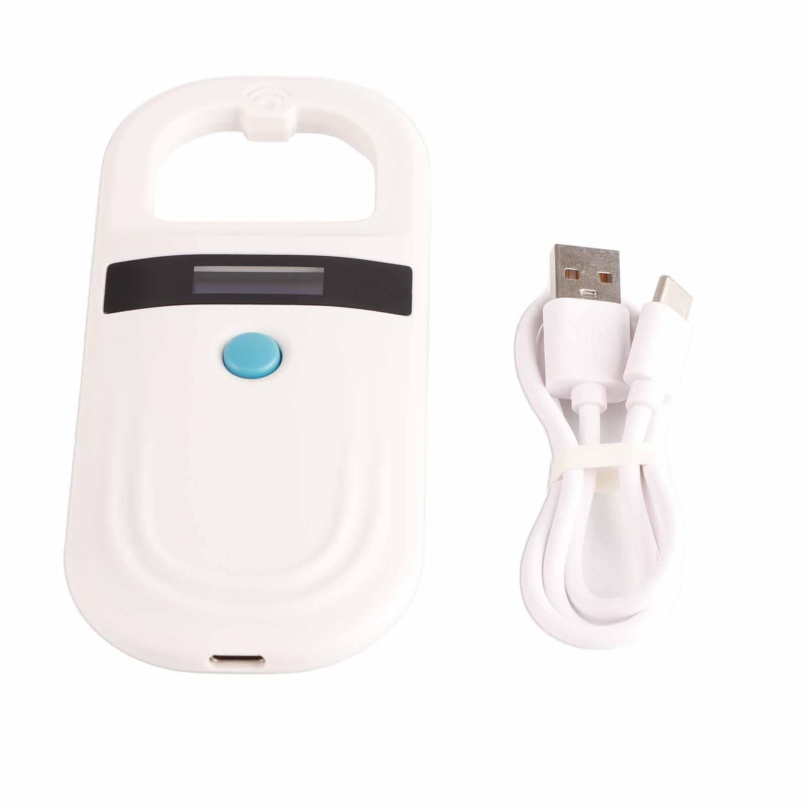 Rechargeable Animal Chip ID Scanner Microchip Scanner Pet Tag Scanner white