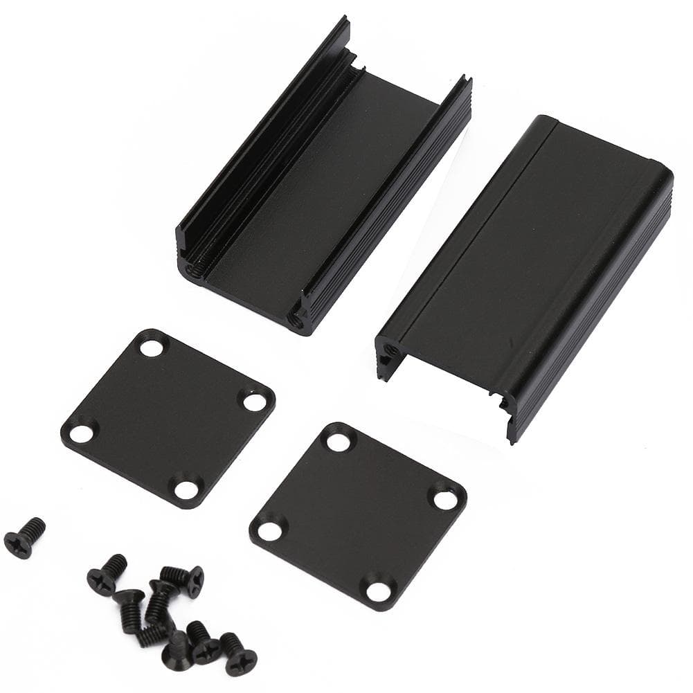 Aluminum Enclosure PCB Instrument Shell Electronic Cooling Box Black 25*25*50mm