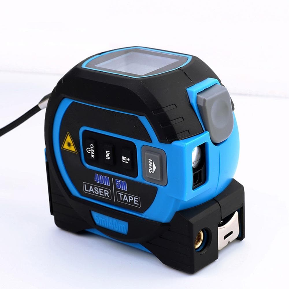 3-in-1 Laser Tape Measure Multifunctional Digital Display Cross Line Laser Distance Meter 131 / 196 40m black