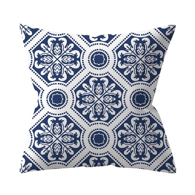 Navy Blue Mandala Nordic Geometric Pillowcase 45x45 Cushion Cover Decorative Pillow Sofa Cushion Home Decor Polyester 50x50cm